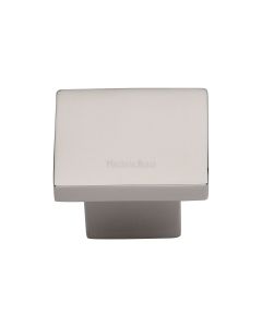 Heritage Brass Polished Nickel Finish Classic Square Cabinet Knob 32mm