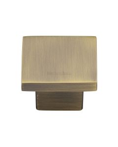 Heritage Brass Antique Brass Classic Square Cabinet Knob 40mm