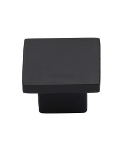 Heritage Brass Matt Black Classic Square Cabinet Knob 40mm