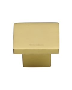 Heritage Brass Polished Brass Classic Square Cabinet Knob 40mm