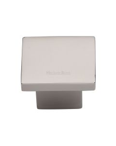 Heritage Brass Polished Nickel Finish Classic Square Cabinet Knob 40mm