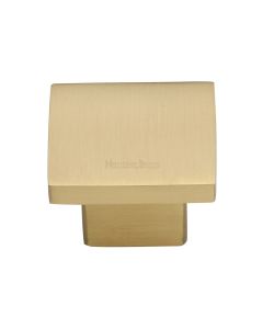 Heritage Brass Satin Brass Classic Square Cabinet Knob 40mm