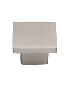 Heritage Brass Satin Nickel Classic Square Cabinet Knob 40mm