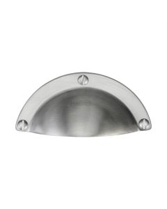 Heritage Brass Satin Chrome Traditional Cabinet Drawer Pull