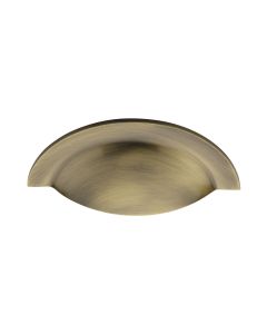 Heritage Brass Antique Brass Crescent Drawer Cup Pull 57mm
