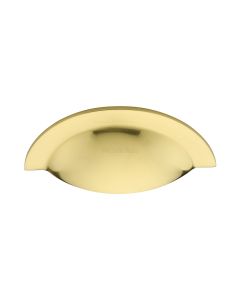 Heritage Brass Polished Brass Crescent Drawer Cup Pull 57mm
