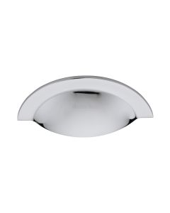 Heritage Brass Polished Chrome Crescent Drawer Cup Pull 57mm