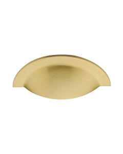 Heritage Brass Satin Brass Crescent Drawer Cup Pull 57mm