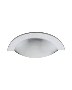 Heritage Brass Satin Chrome Crescent Drawer Cup Pull 57mm