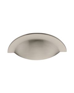 Heritage Brass Satin Nickel Crescent Drawer Cup Pull 57mm
