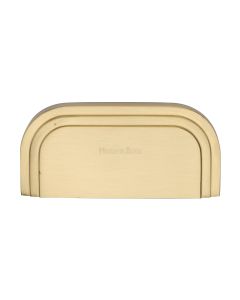 Heritage Brass Satin Brass Bauhaus Drawer Pull Handle 76mm