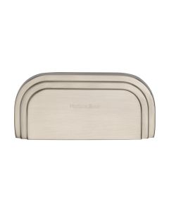 Heritage Brass Satin Nickel Bauhaus Drawer Pull Handle 76mm