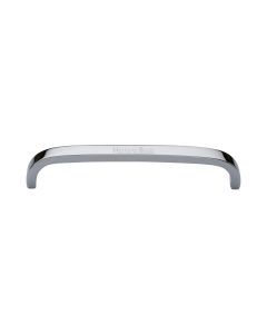 Heritage Brass Polished Chrome Curved D Shaped Cabinet Pull Handle 152mm