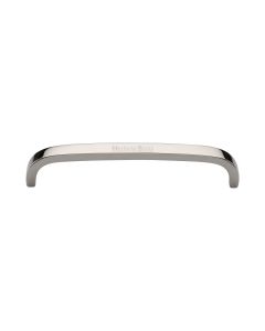Heritage Brass Polished Nickel Finish Curved D Shaped Cabinet Pull Handle 152mm