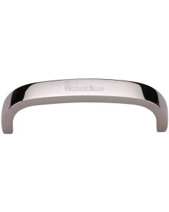 Heritage Brass Polished Nickel Finish Curved D Shaped Cabinet Pull Handle 203mm
