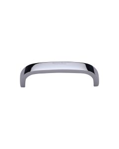 Heritage Brass Polished Chrome Curved D Shaped Cabinet Pull Handle 89mm