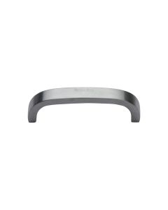 Heritage Brass Satin Chrome Curved D Shaped Cabinet Pull Handle 89mm