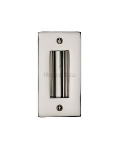 Polished Nickel Finish Heritage Brass Flush Pull 101mm