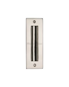 Polished Nickel Finish Heritage Brass Flush Pull 152mm
