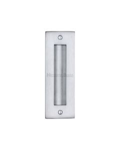 Satin Chrome Heritage Brass Flush Pull 152mm