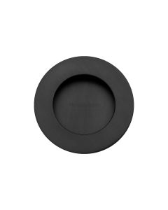 Matt Black Heritage Brass Round Flush Pull - C1835