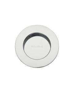 Polished Chrome Heritage Brass Round Flush Pull - C1835