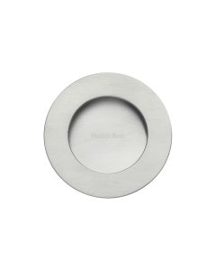 Satin Chrome Heritage Brass Round Flush Pull - C1835