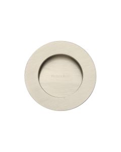 Satin Nickel Heritage Brass Round Flush Pull - C1835