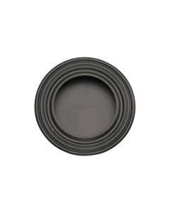 Matt Bronze Heritage Brass Round Reeded Flush Pull