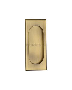 Antique Brass Heritage Brass Flush Pull C1850