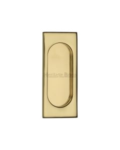 Polished Brass Heritage Brass Flush Pull C1850
