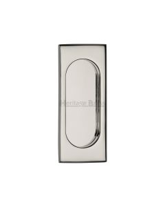 Polished Nickel Finish Heritage Brass Flush Pull C1850