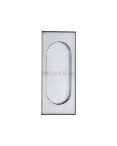 Satin Chrome Heritage Brass Flush Pull C1850