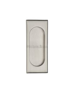 Satin Nickel Heritage Brass Flush Pull C1850