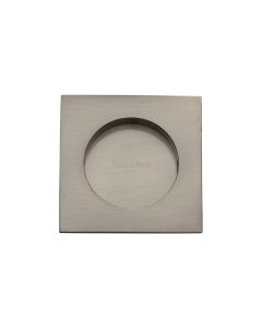 Antique Brass Heritage Brass Square Flush Pull - C1860 63mm