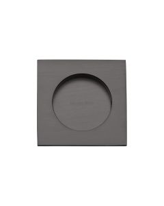 Matt Bronze Heritage Brass Square Flush Pull - C1860 63mm