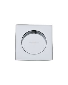 Polished Chrome Heritage Brass Square Flush Pull - C1860 63mm