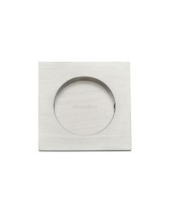 Satin Nickel Heritage Brass Square Flush Pull - C1860 63mm