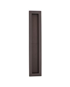 Matt Bronze Heritage Brass Reeded Rectangular Flush Pull  300mm