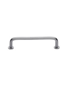 Heritage Brass Satin Chrome Wire Cabinet Pull Handle with Rose 16mm