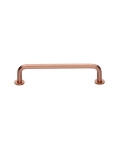 Heritage Brass Satin Rose Gold Wire Cabinet Pull Handle with Rose 16mm