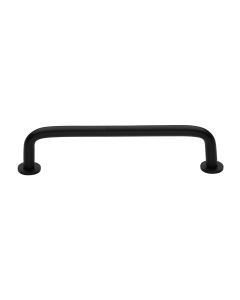 Heritage Brass Matt Black Wire Cabinet Pull Handle with Rose 16mm