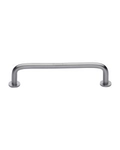 Heritage Brass Satin Chrome Wire Cabinet Pull Handle with Rose 16mm