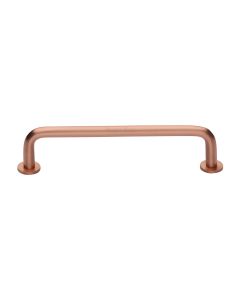Heritage Brass Satin Rose Gold Wire Cabinet Pull Handle with Rose 16mm