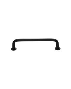 Heritage Brass Matt Black Wire Cabinet Pull Handle with Rose 16mm