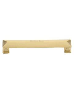 Heritage Brass Satin Brass Pyramid Cabinet Pull Handle 152mm