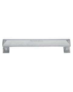 Heritage Brass Satin Chrome Pyramid Cabinet Pull Handle 152mm
