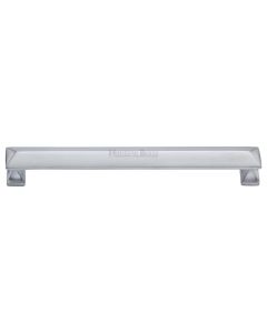 Heritage Brass Satin Chrome Pyramid Cabinet Pull Handle 203mm