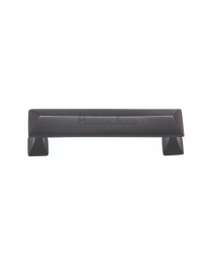 Heritage Brass Matt Black Pyramid Cabinet Pull Handle 96mm