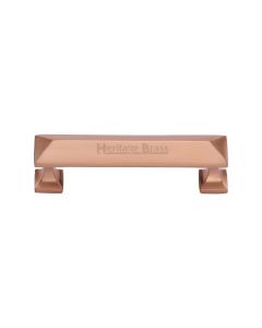 Heritage Brass Satin Rose Gold Pyramid Cabinet Pull Handle 96mm